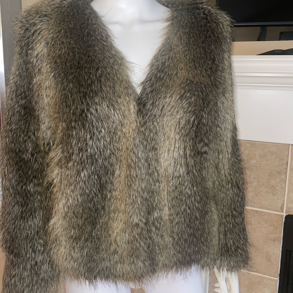 H&M faux fur coat.